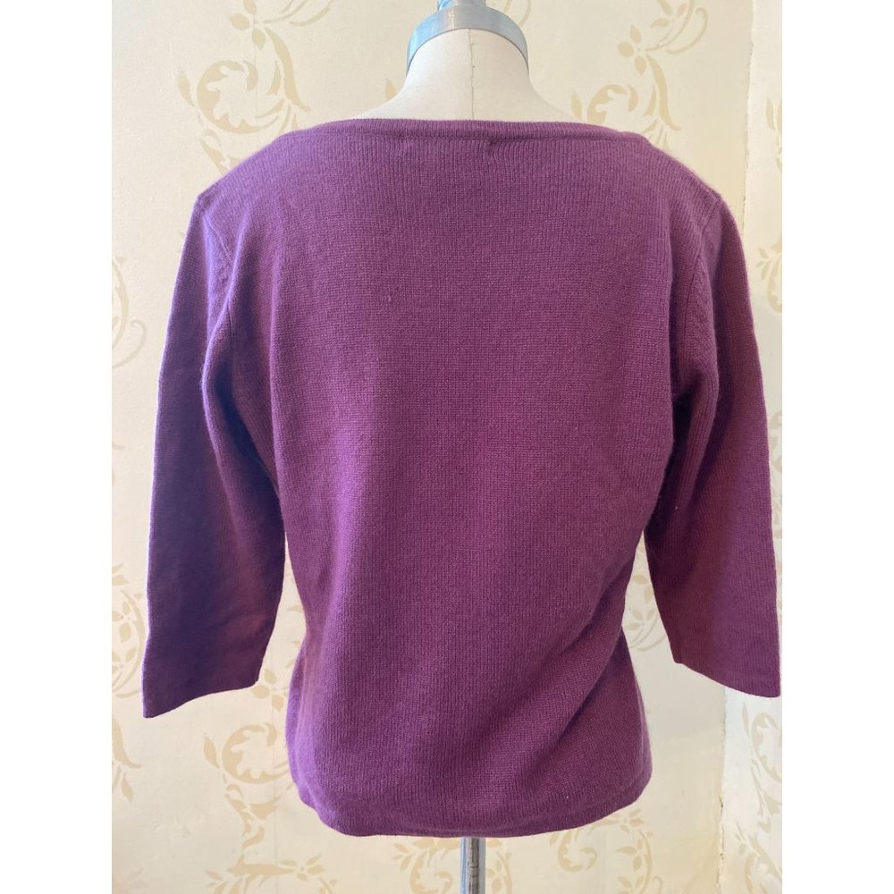 Large Iris Singer Collection 100% Cashmere Sweater - image 4